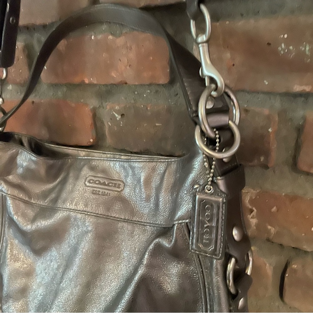 Coach Pewter Shoulder Bag Gem